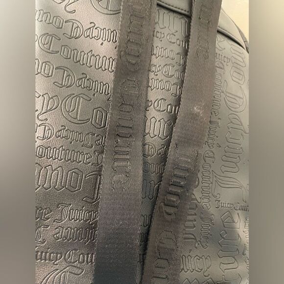 Juicy Couture Black Embossed Logo Word Play Backpack - Picture 5 of 9